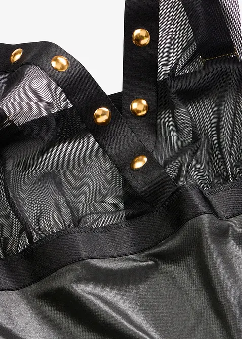 Kl&auml;nning med wetlook, bonprix