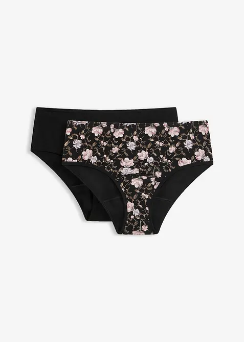 Menstrosa med medelh&ouml;g uppsugningsf&ouml;rm&aring;ga och bomull (2-pack), bonprix