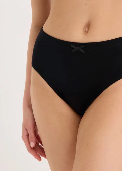 Trosa med h&ouml;gt skurna ben&ouml;ppningar (6-pack), bonprix