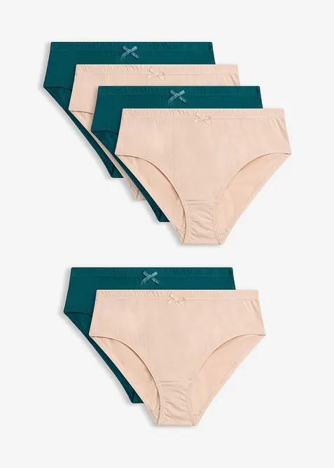 Trosa med h&ouml;gt skurna ben&ouml;ppningar (6-pack), bonprix