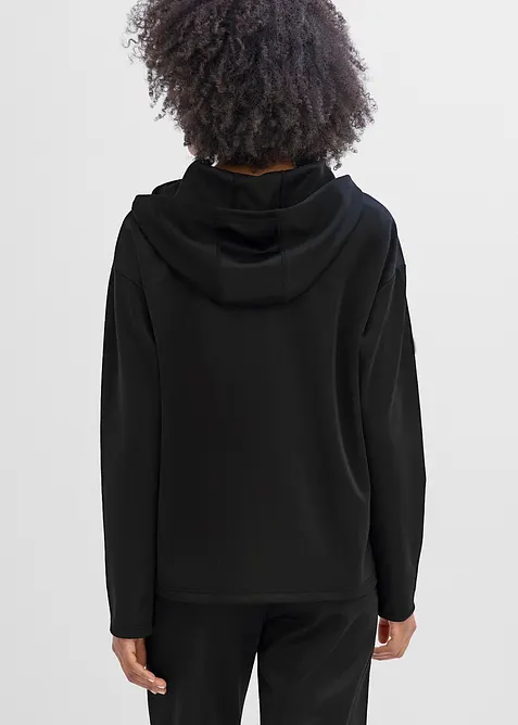 Sportig oversizesweatshirt med huva, snabbtorkande, bonprix