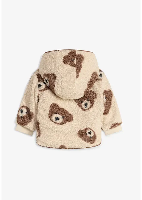 V&auml;ndbar jacka f&ouml;r bebisar, med mjukt teddyfoder, bonprix
