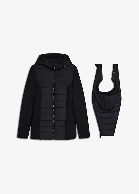 Quiltad mammajacka med babyficka (2 delar), bonprix