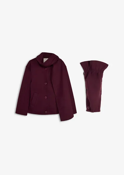 Mammajacka i kort modell med avtagbar sjal (set i 3 delar), bonprix