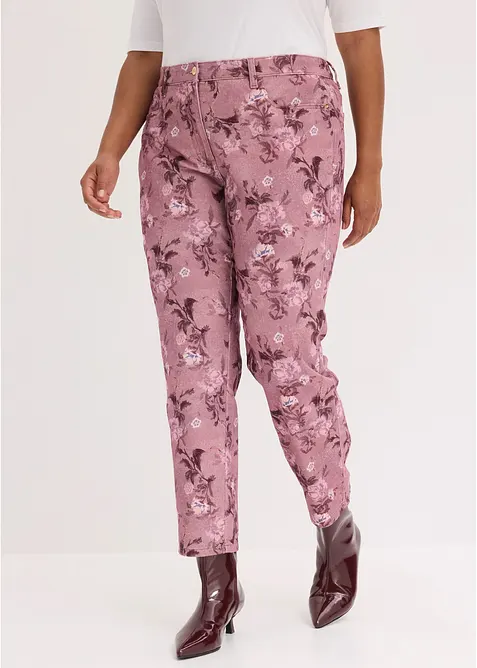 Twillbyxa med blomm&ouml;nster, bonprix