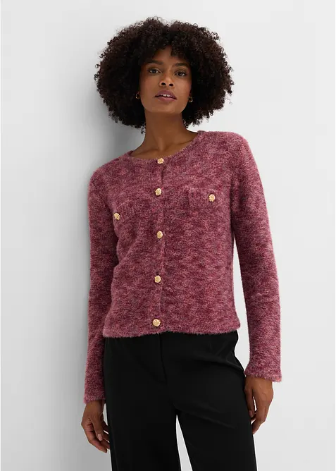 Cardigan med effektgarn, bonprix