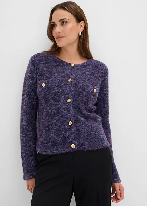 Cardigan med effektgarn, bonprix