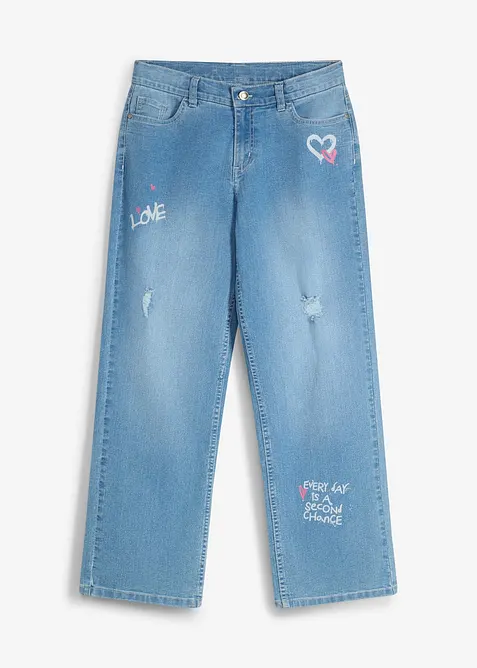 Wide Leg-jeans Mid Waist, bonprix