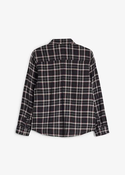 Rutig flanellskjorta med br&ouml;stfickor, bonprix