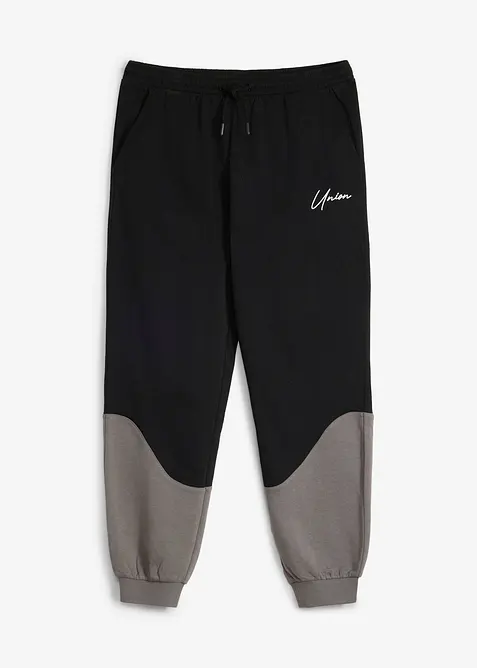 Joggingbyxa av mjuk, ekologisk bomull med kontrasterande detaljer, bonprix