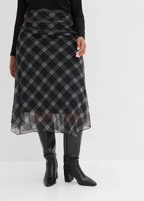 Jerseykjol i tunn mesh, bonprix