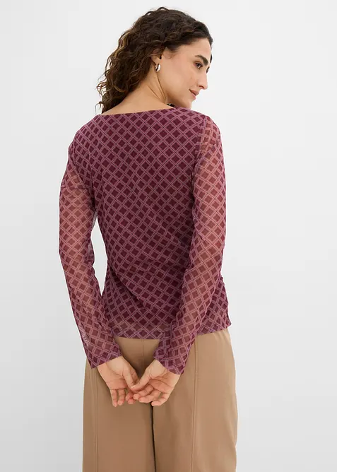 L&aring;ng&auml;rmad topp av tunn mesh, bonprix