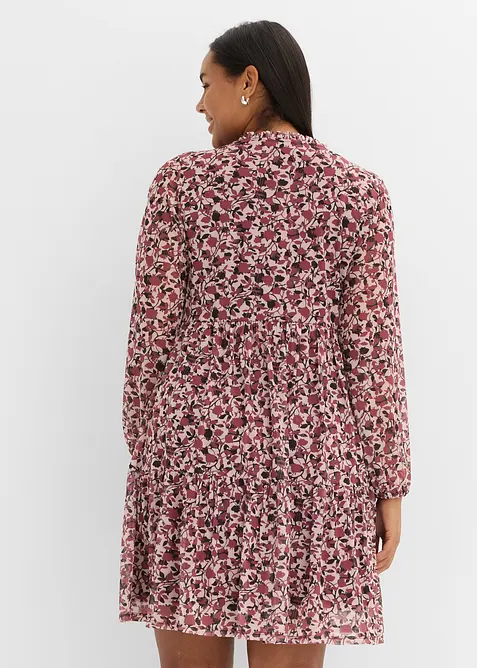 Jerseykl&auml;nning av tunn mesh, bonprix