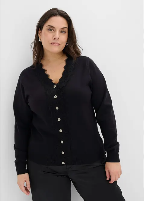 Cardigan i mjuk viskosmix, bonprix