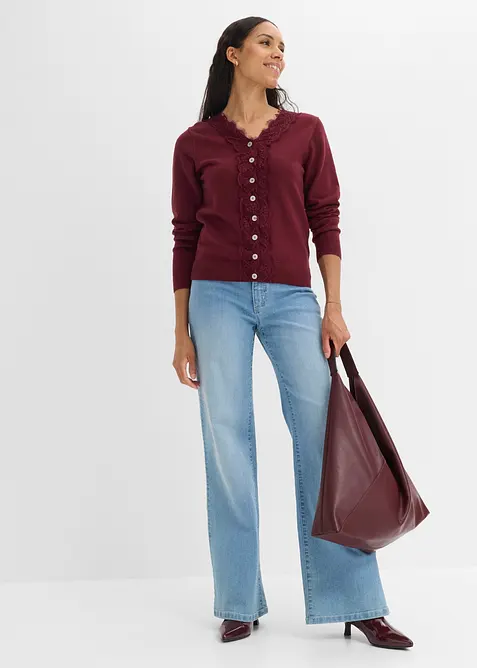 Cardigan i mjuk viskosmix, bonprix