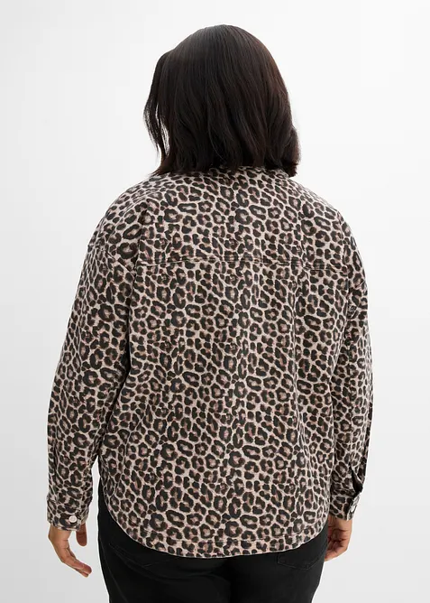 Skjortjacka i bomullsstretch, bonprix