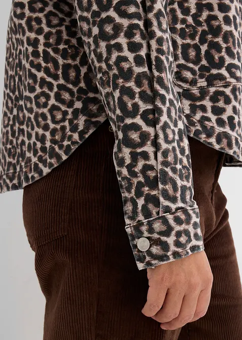 Skjortjacka i bomullsstretch, bonprix