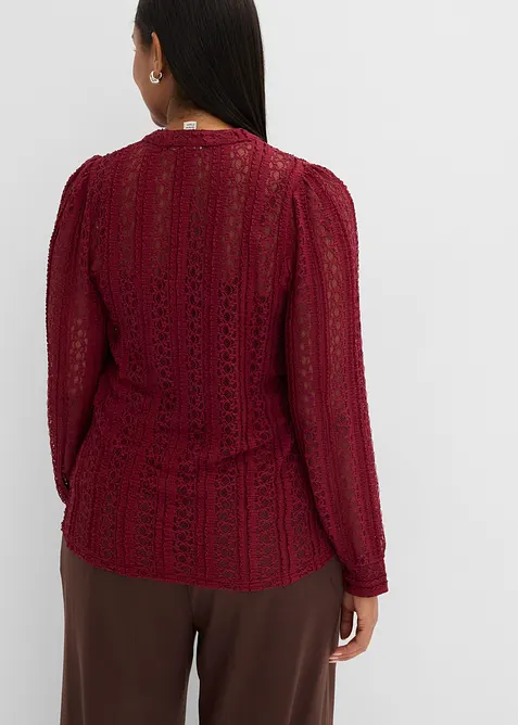Jerseyblus med linne (2-delat set), bonprix
