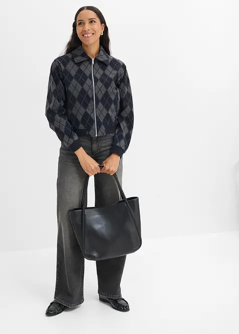 Blusjacka med yllelook, bonprix