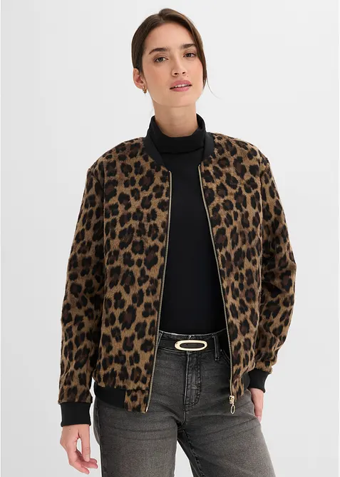 Blusjacka med yllelook, bonprix