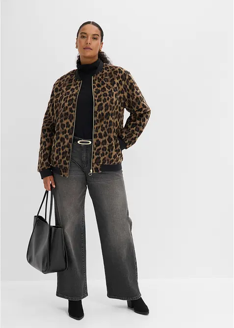 Blusjacka med yllelook, bonprix