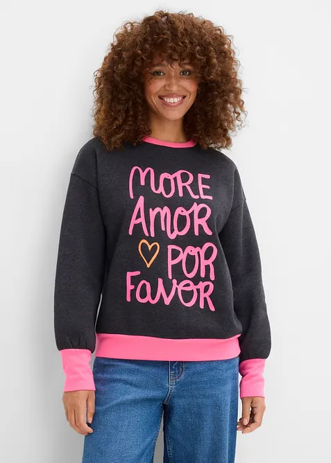 Sweatshirt i bomullsmix, bonprix