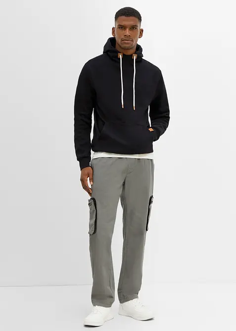 Sweatshirt med huva, normal passform, bonprix