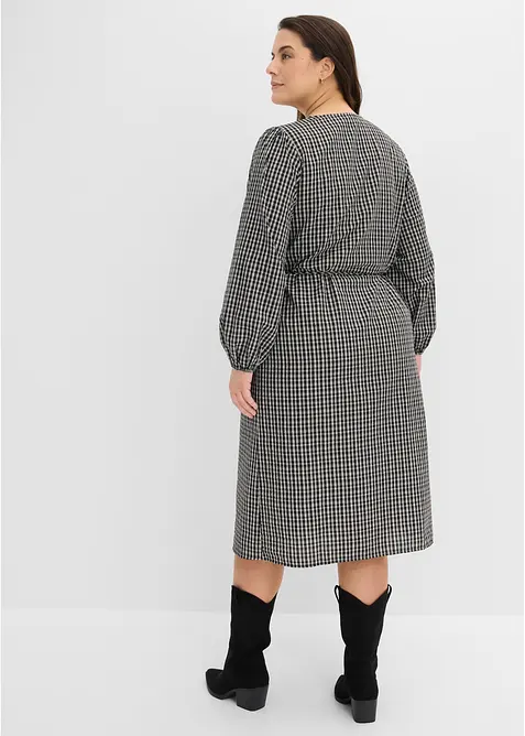 Mellanl&aring;ng kl&auml;nning med rutm&ouml;nster, bonprix