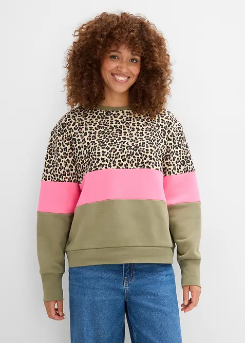 Sweatshirt i bomullsmix, bonprix