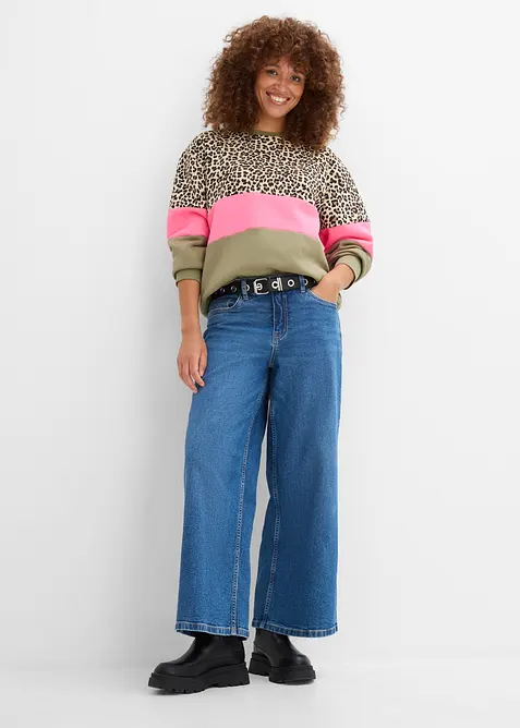 Sweatshirt i bomullsmix, bonprix