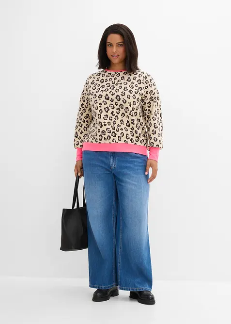 Sweatshirt i bomullsmix, bonprix