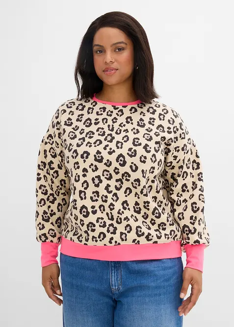 Sweatshirt i bomullsmix, bonprix
