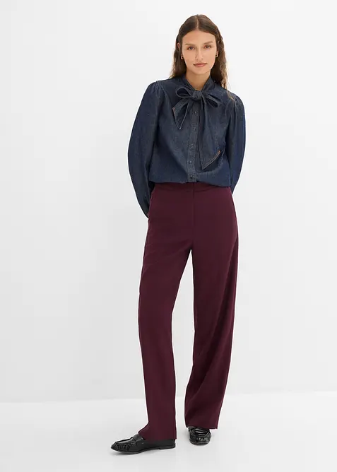 Jeansblus av ekologisk bomull, bonprix
