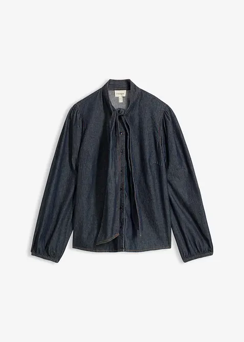 Jeansblus av ekologisk bomull, bonprix