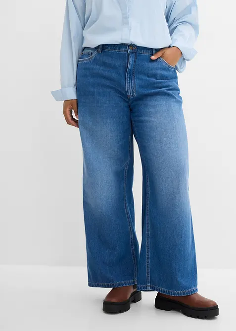 Wide Leg-jeans, High Waist, bonprix