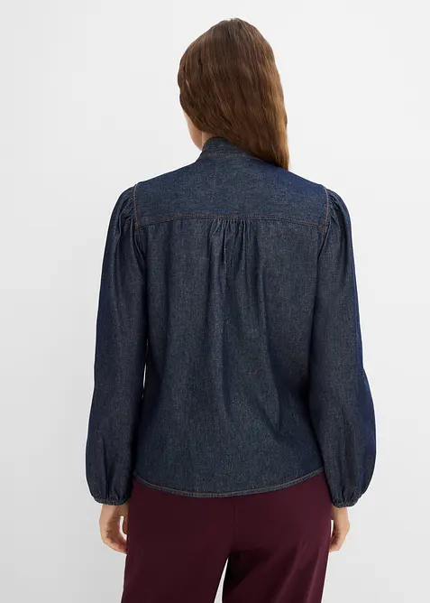 Jeansblus av ekologisk bomull, bonprix