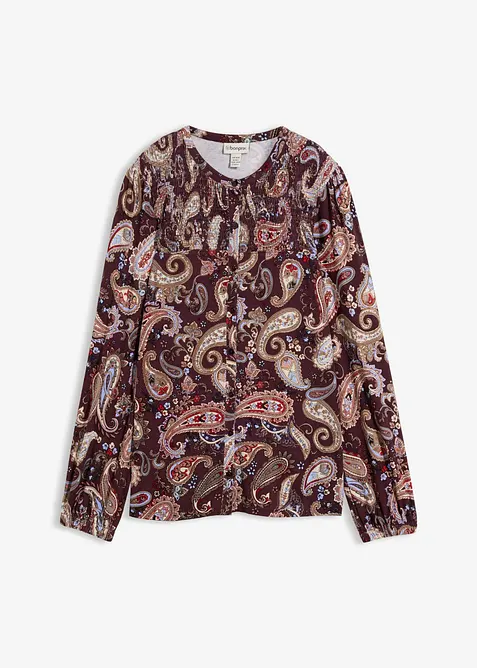 L&aring;ng&auml;rmad topp i mjuk viskos, bonprix