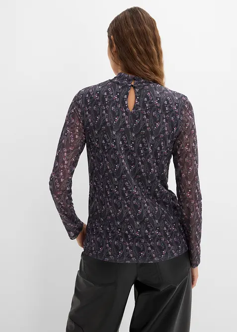 L&aring;ng&auml;rmad topp av tunn mesh, bonprix