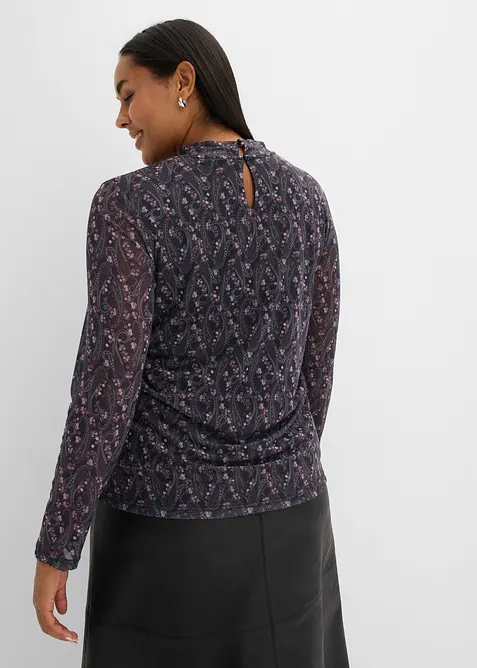 L&aring;ng&auml;rmad topp av tunn mesh, bonprix