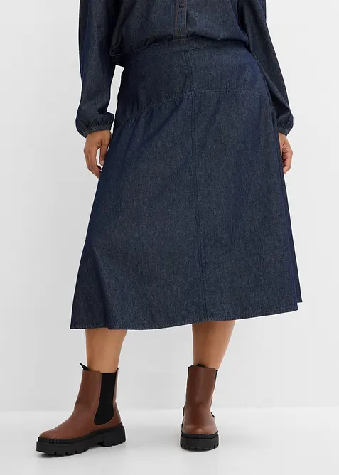 Jeanskjol i ekologisk bomull, bonprix