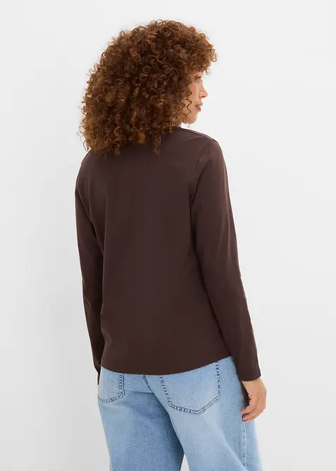 L&aring;ng&auml;rmad topp i ekologisk bomull (3-pack), bonprix