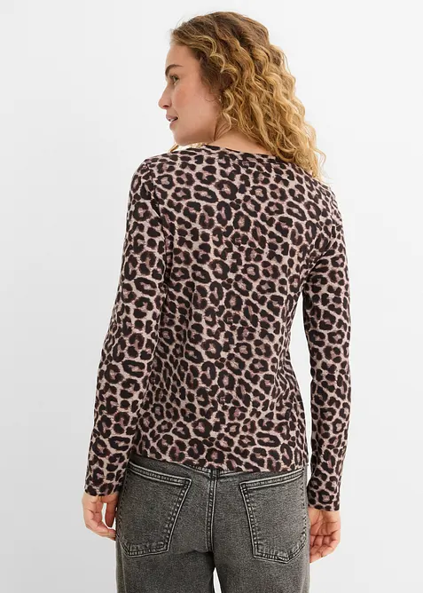 L&aring;ng&auml;rmad topp i ekologisk bomull med stretch (3-pack), bonprix