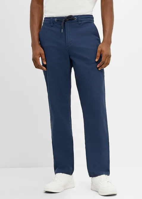Stretchiga chinos, raka och vida ben, klassisk passform, bonprix