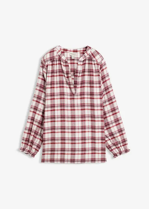 Blustunika av bomullsflanell, bonprix