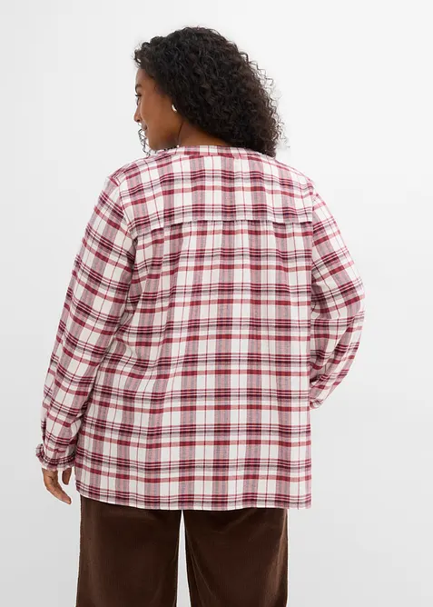Blustunika av bomullsflanell, bonprix
