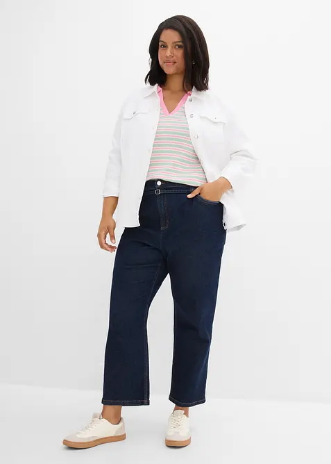 Straight Jeans High Waist, cropped, bonprix