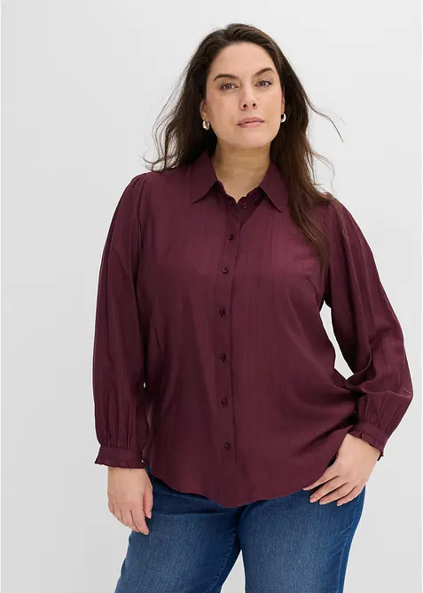 Blus av viskosmix med struktur, bonprix