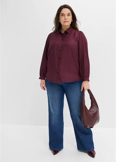 Blus av viskosmix med struktur, bonprix