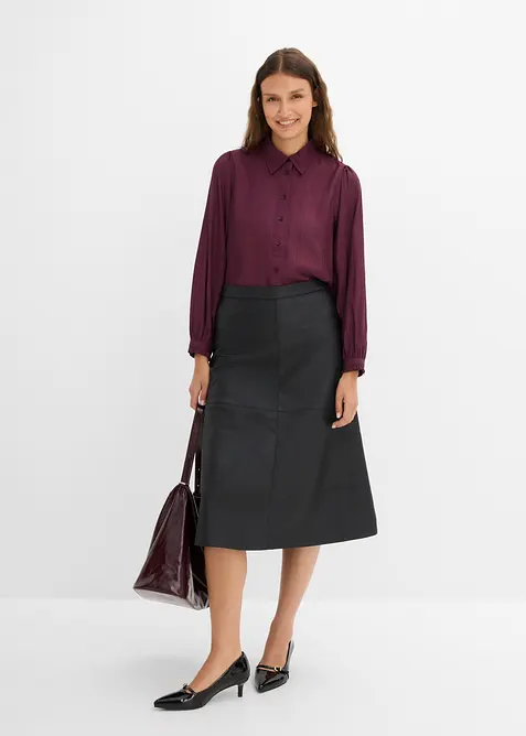 Blus av viskosmix med struktur, bonprix