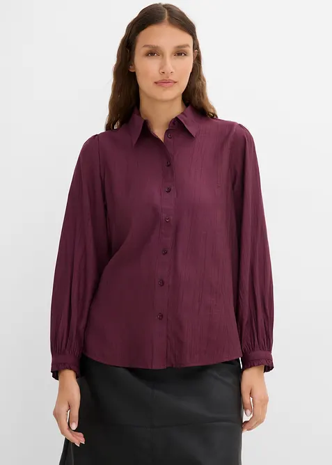 Blus av viskosmix med struktur, bonprix